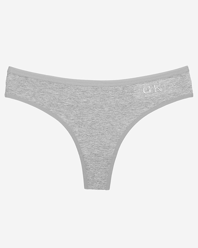 String coton femme gris - Underwear