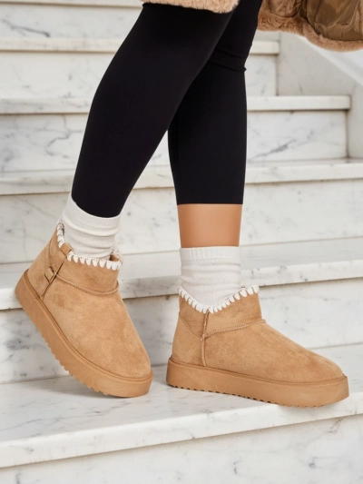 Royalfashion Bottines courtes pour femmes de style botte de neige Ewioz