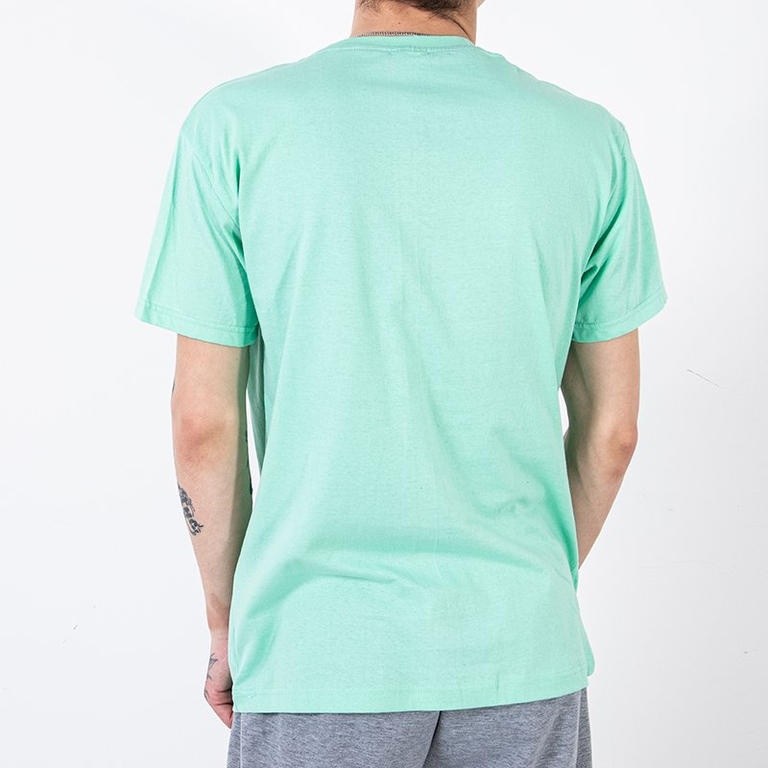 T-shirt homme en coton vert menthe avec imprimé - Vêtements