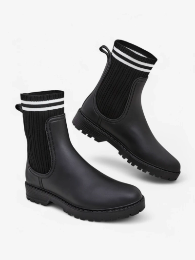 Bottes de pluie pour femmes Royalfashion avec un insert en tissu plus haut Scarlesa