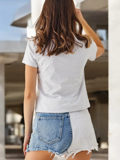 Royalfashion T-shirt en coton pour femme Papillon