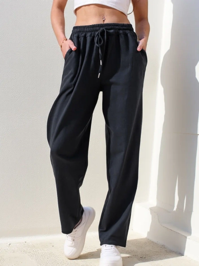 Pantalons droits en coton pour femmes Royalfashion