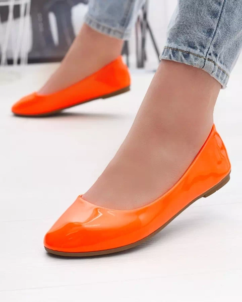 Ballerines laquées orange néon pour femme Fama - Footwear