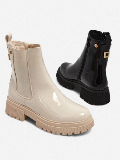 Bottines vernies pour femmes en cuir écologique Calebi