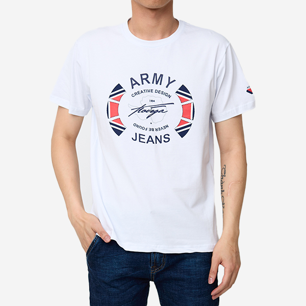 T-shirt blanc imprimé homme - Vêtements