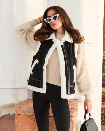Gilet pour femme de Royalfashion avec fourrure
