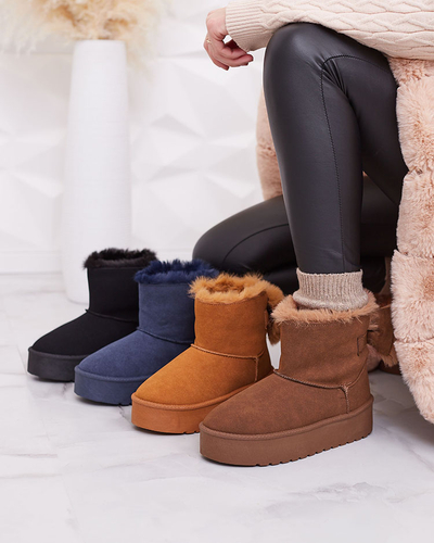 Royalfashion Bottes femmes a'la snow boots en marron Goroggo