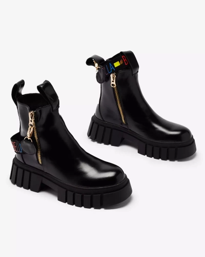 Royalfashion Bottes en cuir écologique pour femmes Ceriop