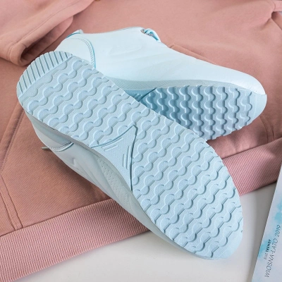 OUTLET Chaussures de sport pour femmes bleues à nouer avec un ruban Minorina - Footwear