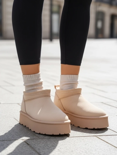 Royalfashion Bottes courtes pour femmes a'la bottes de neige Ozozi