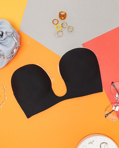 Soutien-Gorge Balconnet Autoportant Femme Noir - Vêtements