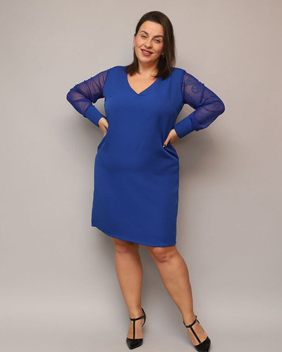 Robe longue au genou en vert brillant TAILLE PLUS- Vêtements