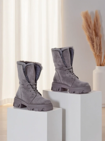 Royalfashion Bottines à lacets pour femmes Cavenma