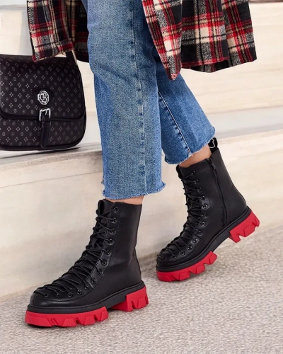 Royalfashion Bottes à lacets pour femmes Xorri