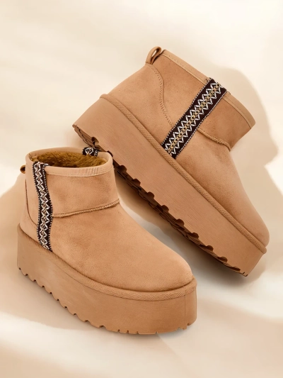 Royalfashion Bottes de neige courtes pour femmes Haluzi