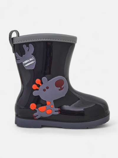 Bottes de pluie Royalfashion pour enfants avec des patchs Funny Time