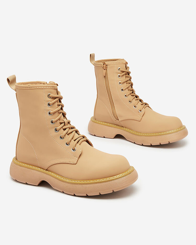 Royalfashion Bottes femme Kucillo marron clair mat
