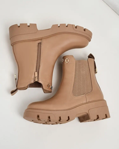 Royalfashion Bottes pour femmes à semelle plus épaisse Gegri