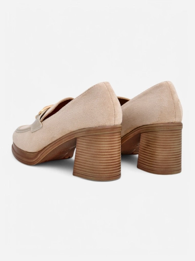 Royalfashion Mocassins pour femmes sur un talon bloc Qeroy