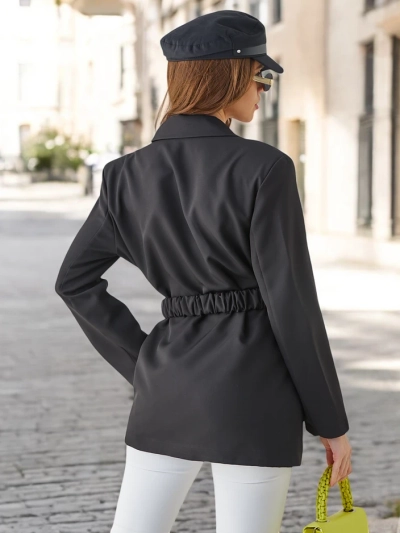 Veste pour femmes Royalfashion avec ceinture et fleur décorative