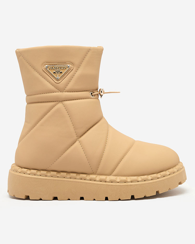 Royalfashion Camel bottes pour femmes a'la bottes de neige Oterika