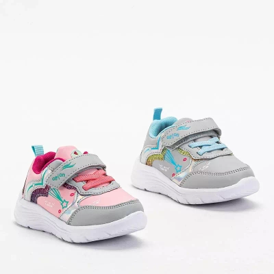 OUTLET Chaussures de sport fille gris clair avec imprimé Jako- Footwear