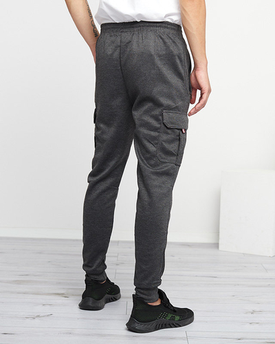 Pantalon Jogging Homme Gris Foncé avec Poches - Vêtements