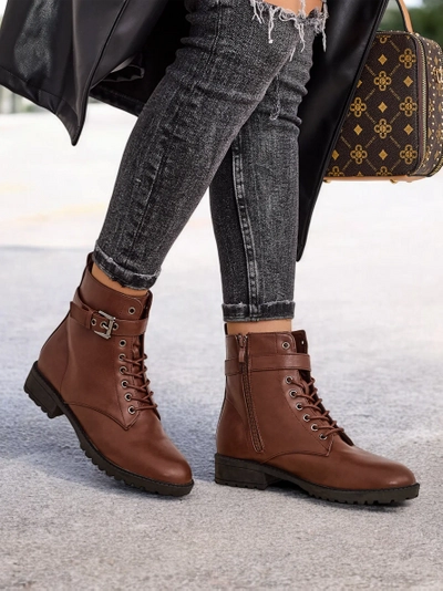 Bottines à lacets pour femmes Royalfashion Salale