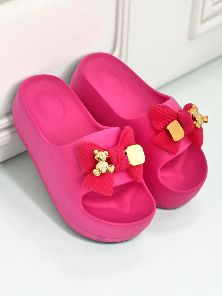 Tongs en caoutchouc pour femmes Royalfashion avec nœud décoratif Alday