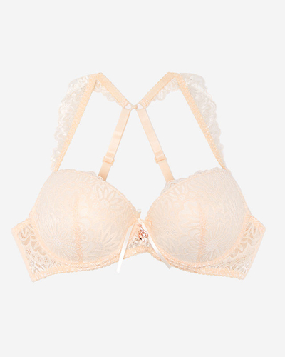 Soutien-gorge femme dentelle beige - Sous-vêtements