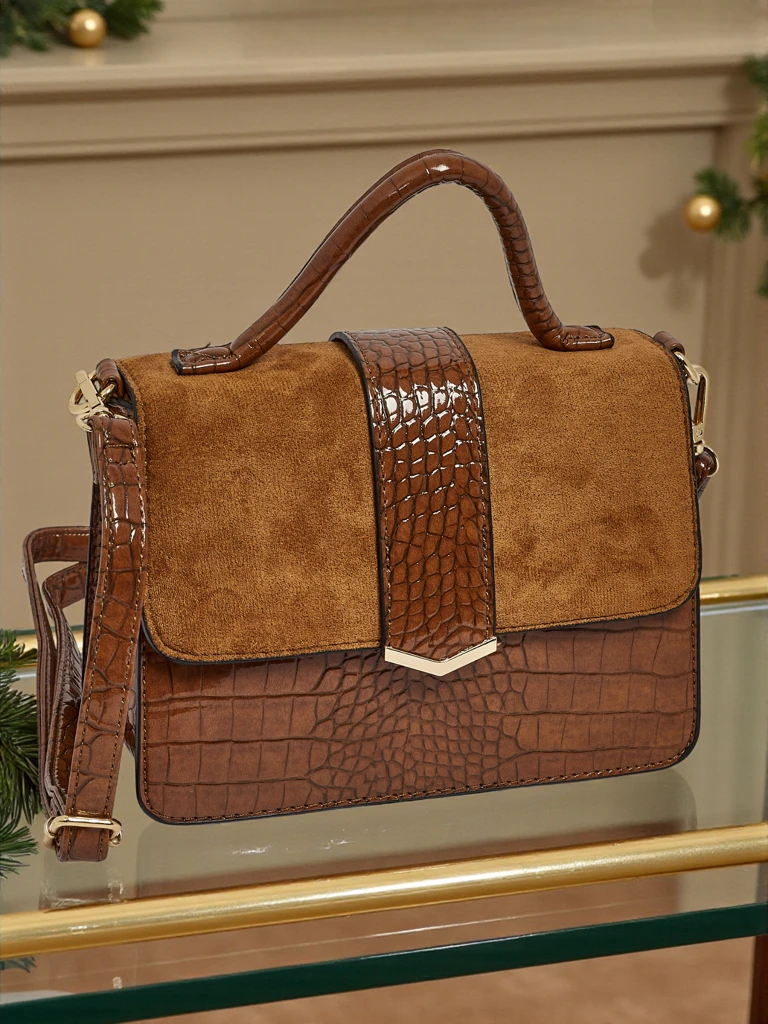 Petit sac à main pour femme en cuir écologique Tesic