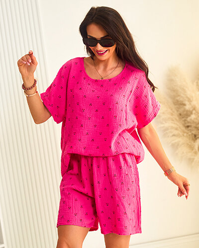 Royalfashion Ensemble d'été en coton pour femme