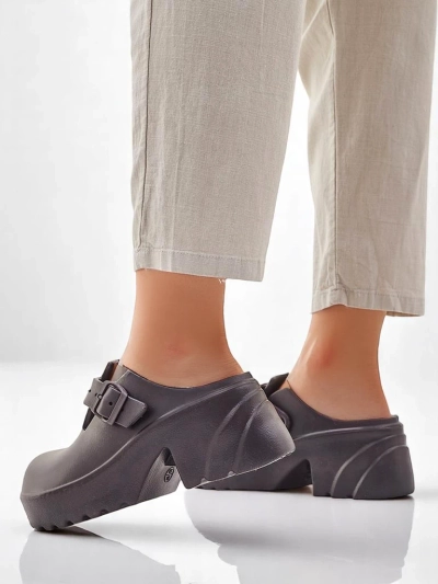 Royalfashion Sandales à talons en caoutchouc pour femmes Voxones