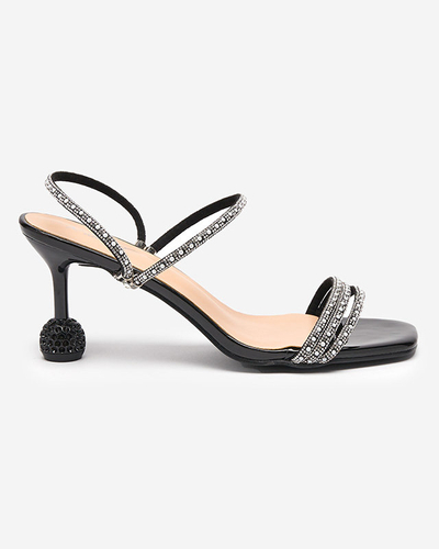 Pantoufles laquées noires à talons bas Lakopi - Footwear