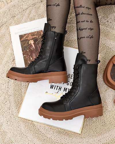 Royalfashion Bottes bagger pour femmes en cuir écologique Vederme