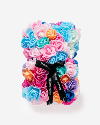 Ourson en peluche rose blanc - Accessoires