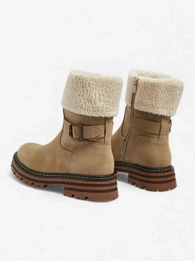 Bottines en cuir écologique avec peau de mouton Merli