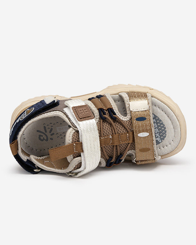 Sandale enfant beige à scratch Meteris - Chaussures