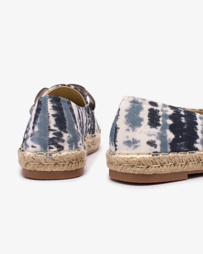 Royalfashion Espadrilles noires pour femme avec imprimé Serffio