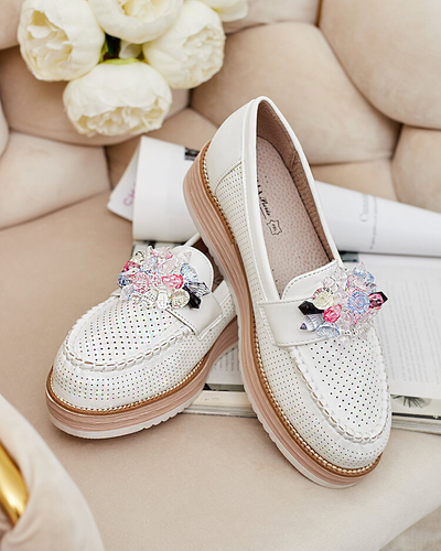 Royalfashion Mokassins avec pierres colorées Restea