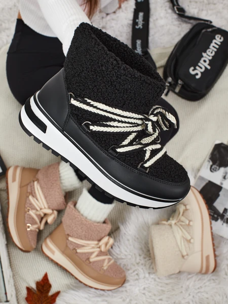 Bottes pour femmes style bottes de neige avec fourrure Verruna