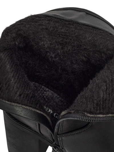 Bottines femme en cuir écologique à talons épais Sylvarra