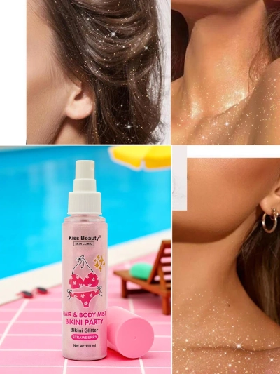 Summer Spray - Enlumineur Liquide pour Cheveux et Corps Fraise