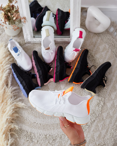 Chaussures de sport femme Baym blanches et orange - Footwear
