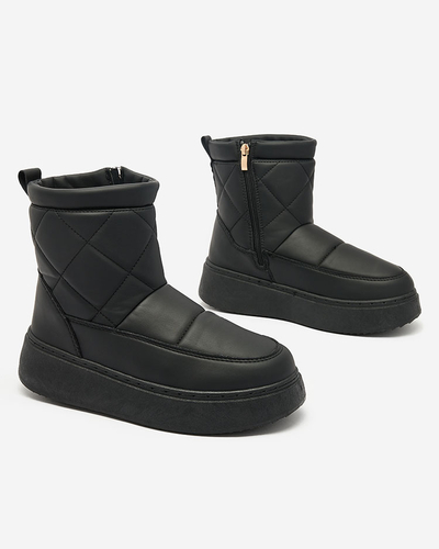 Royalfashion Noir bottes pour femmes a'la bottes de neige Kacecica