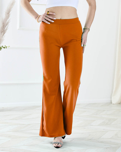 Pantalon large à clochettes pour femmes orange - Vêtements