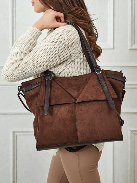 Sac à main shopper pour femmes en éco-daim Daville