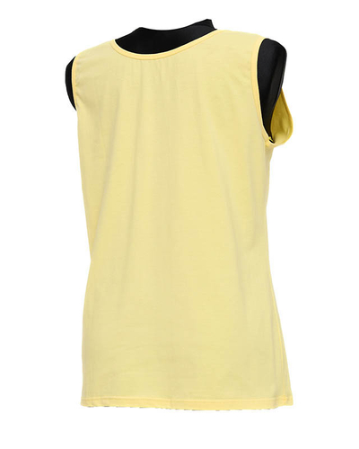 T-shirt femme jaune à bretelles GRANDE TAILLE - Vêtements