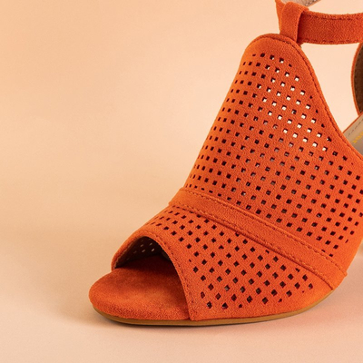 OUTLET Sandales ajourées femme orange sur le poteau Alesha - Footwear