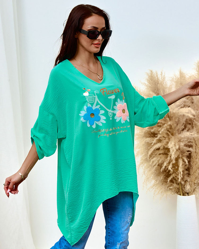 Royalfashion Blouse imprimée pour femme Longer